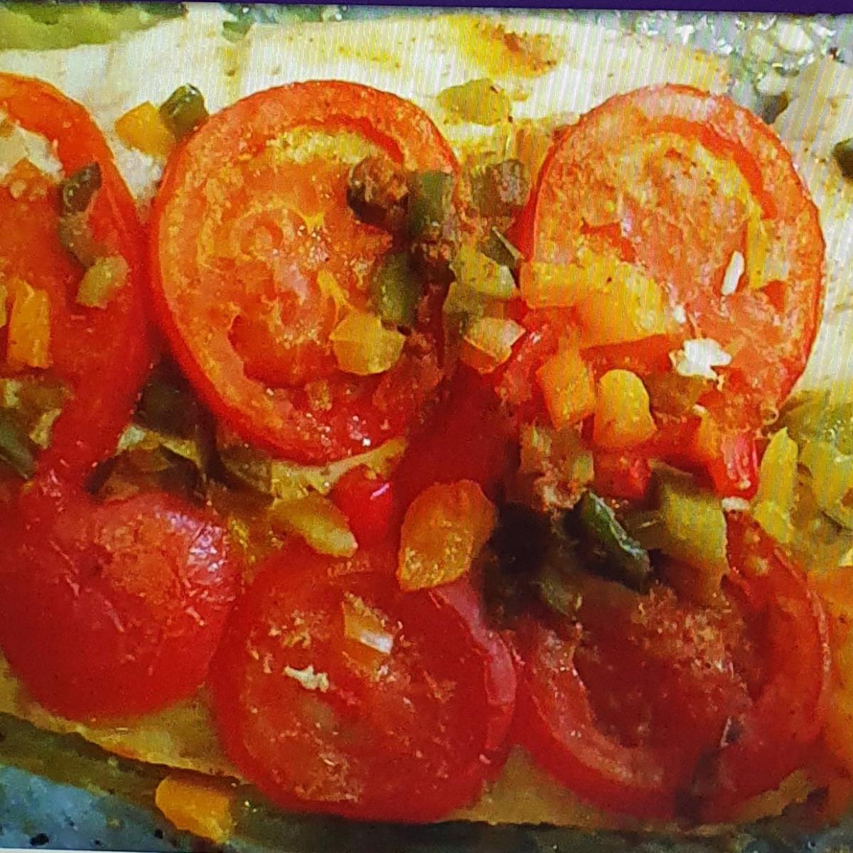 דג נסיכה עם ירקות בתנור