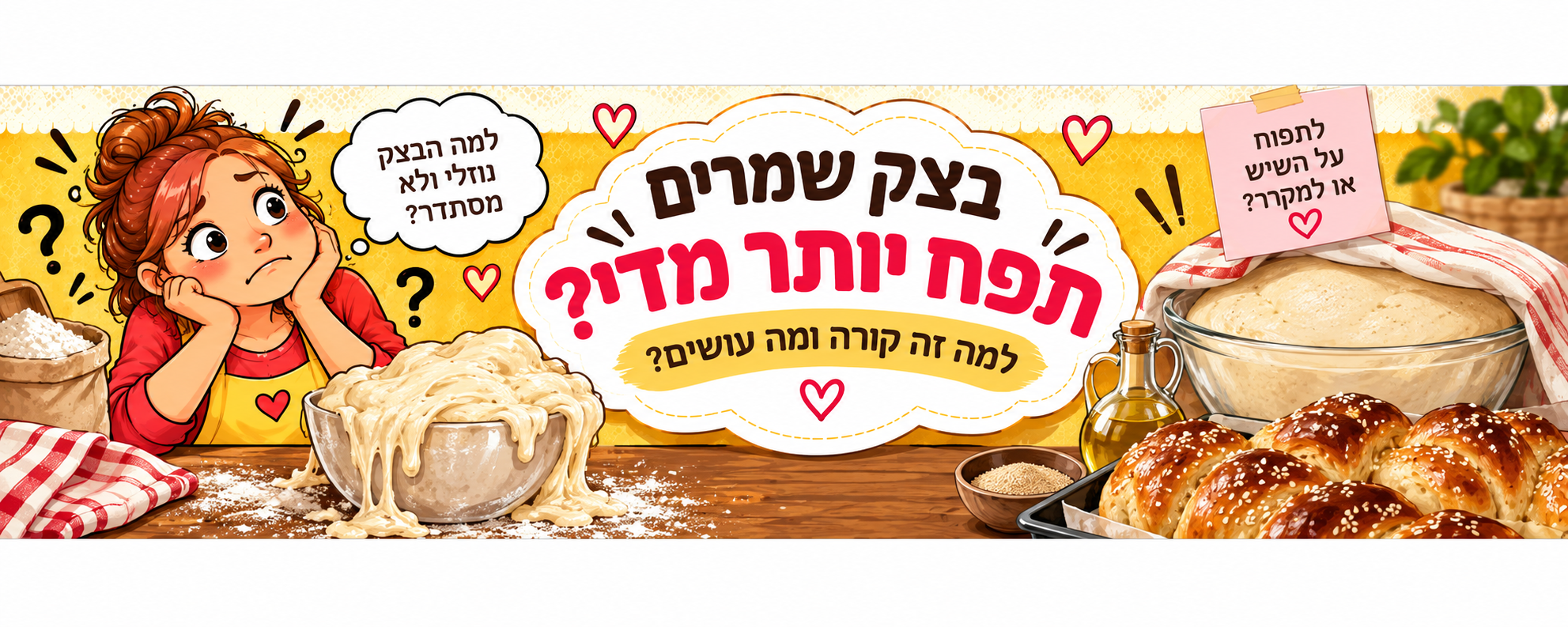 בצק שמרים תפח יותר מדי?