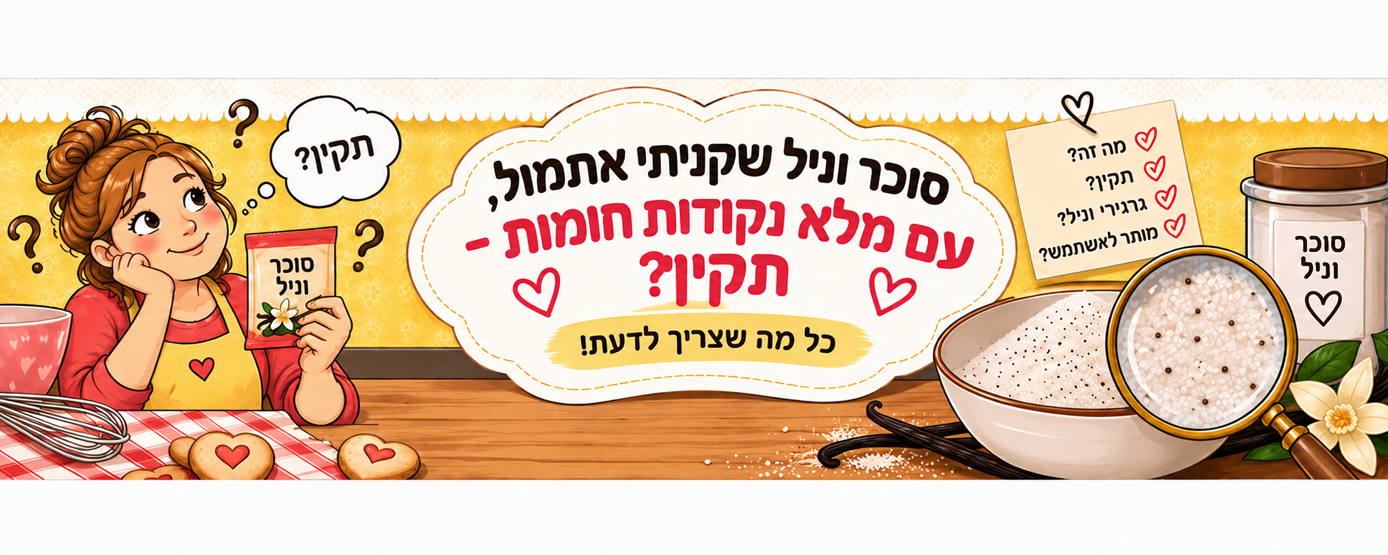 סוכר וניל עם מלא נקודות חומות, תקין?