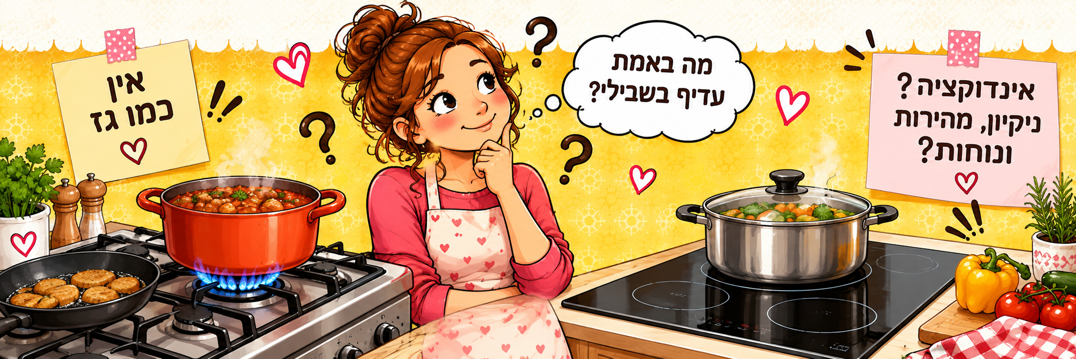 גז או אינדוקציה? 