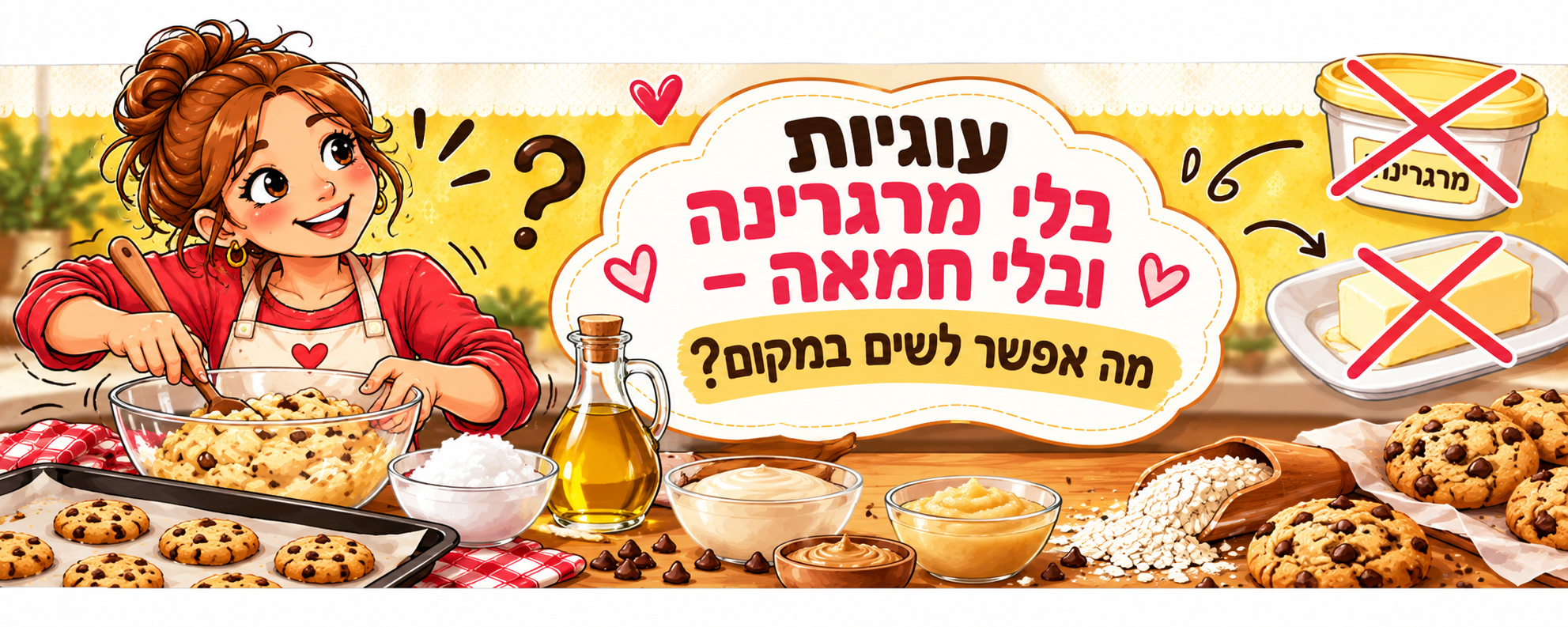 עוגיות בלי חמאה ומרגרינה – מה שמים במקום?