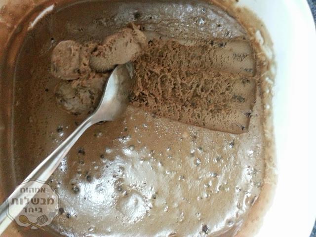 גלידה שוקו עם שוקולד מגורד