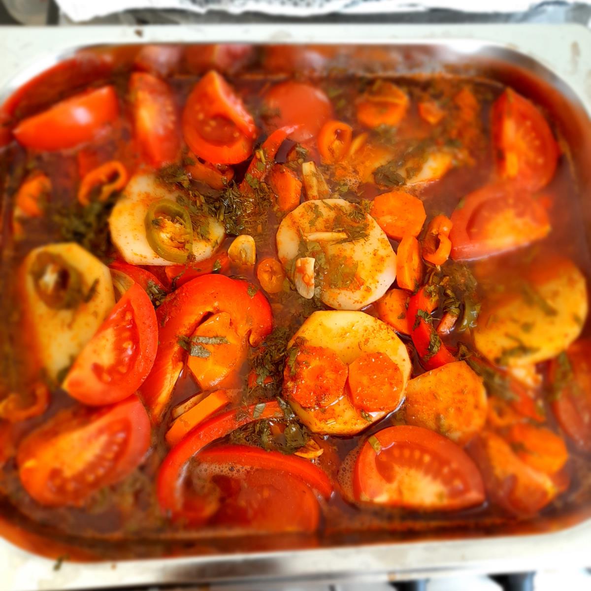 דגים בתנור בנוסח מרוקאי משודרג🤗😋
