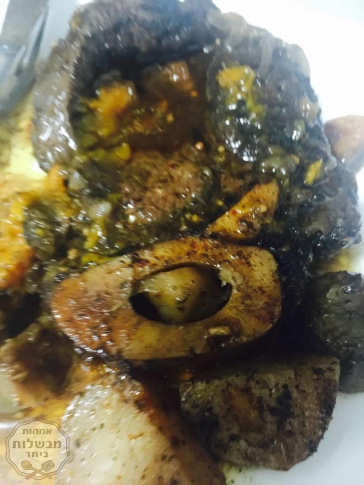 אוסובוקו בתנור עם ירקות שורש-נורית ג.