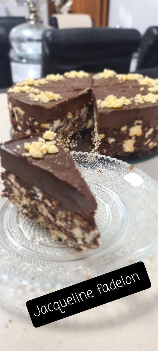 עוגת ביסקוויטים מטורפת 😯בציפוי גנאש שוקולד נמסה בפה 👄 10 דק🕛עבודה