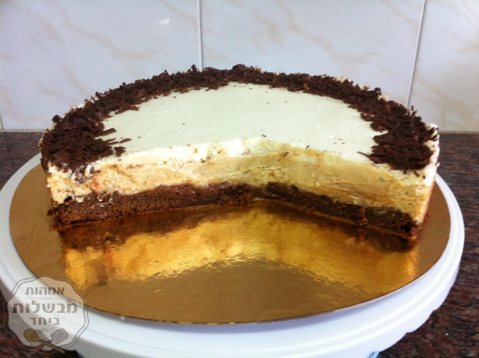עוגת גבינה אפויה שוקולד וקפה המושלמת