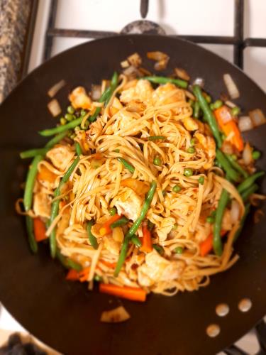 מוקפץ ירקות עם ...