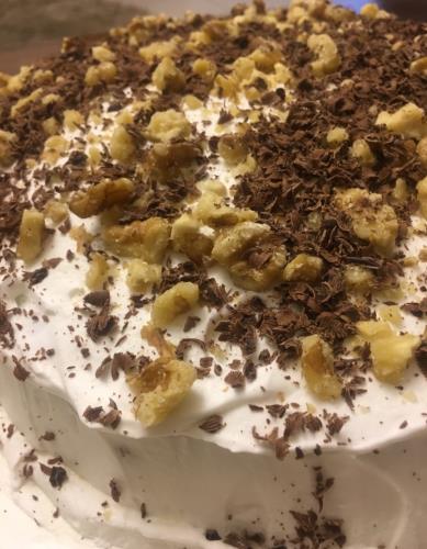 עוגת אגוזים עם נגיעות שוקולד ואגוזי לוז לפסח-דורית כהן