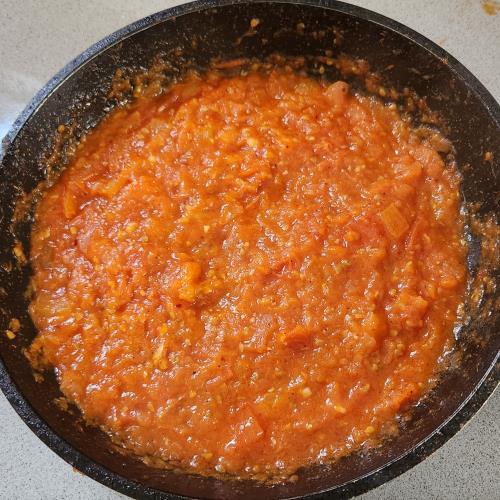 סלט עגבניות מבושל