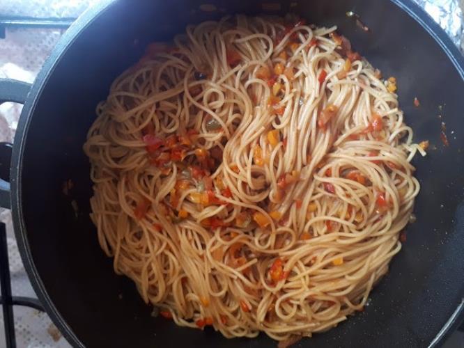 ספגטי עם ירקות
