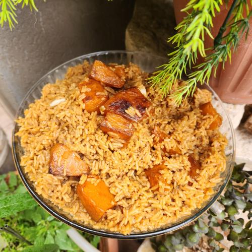 אורז עם דלעת מקורמלת ❤️🔥