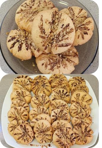 עוגיות בקישוט קקאו ואגוזים(טורקיות)
