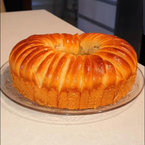 עוגת שמרים כתר במילוי קרם וניל ❤🔥